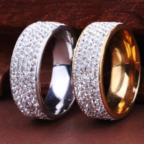 Couple Rings Gift Steel Jewelry Ring Titanium Bling Couple Lover Engagement Accessories Fashion Jewelry For Lover Gifts
