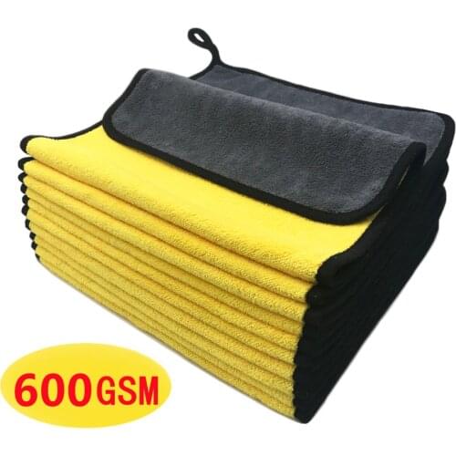 600GSM Car Coral Fleece Auto Wiping Rags Efficient Super Absorbent Microfiber Cleaning Cloth Home Car Washing Cleaning Towels