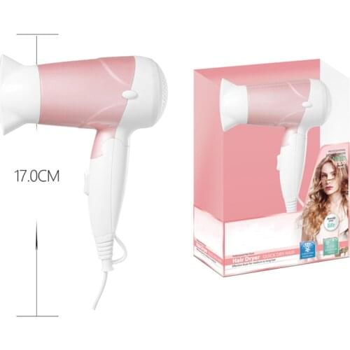 Professional Hair Dryer with Concentrator Nozzle, 1200W Powerful, Lightweight, Fast Blow Dryer, 3 Speed, Folding Travel Dryer