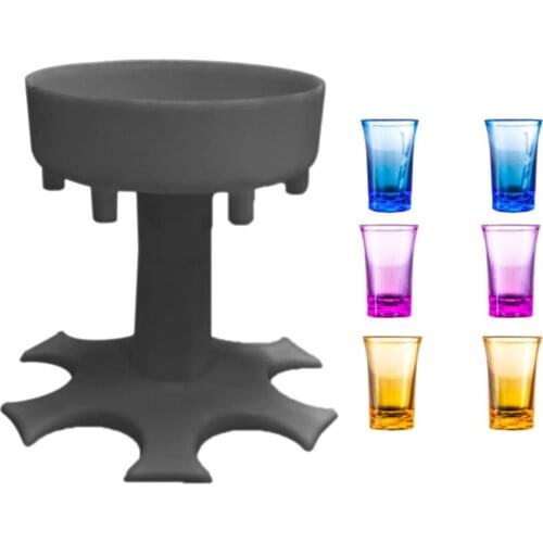 Wine Separator Drinking Bar Accessory Holder Party Gifts Carrier Function Grey Games Acrylic Six Ways Multiple 6 Shot Dispenser
