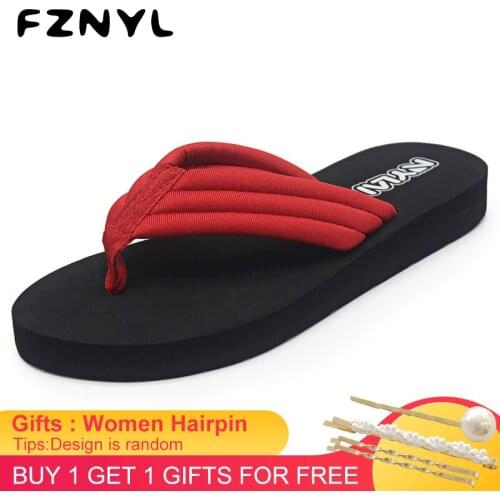 FZNYL Outdoor Flip Flops Women 2020 Summer Female Indoor Sandals Ladies Rubber Anti-slip Flat Beach Slippers Womens Shoes