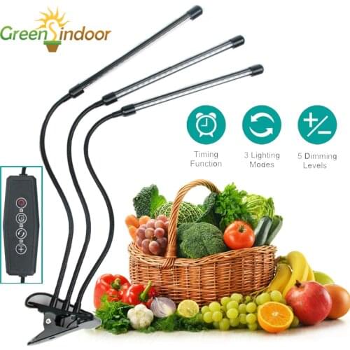 LED Grow Light Strips 9W 18W 27W USB Phyto Lamp Timer Full Spectrum Phytolamp For Seedlings Orchids Growing Flowering Desk Lamps