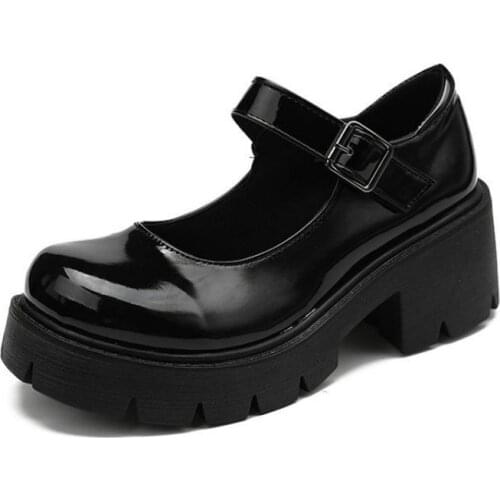 Lolita Shoes Women Japanese Mary Jane Shoes Women Vintage Girls Students JK Uniform High Heel Platform Shoes Cosplay