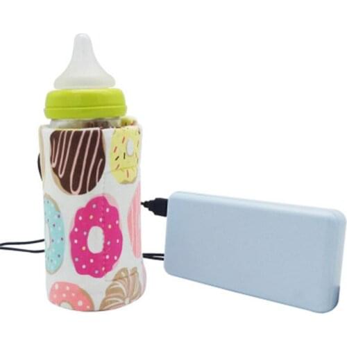 USB Milk Warmer Insulated Bag Portable Travel Cup Warmer Baby Nursing Bottle Cover Warmer Heater Bag Infant Feeding Bottle Bags