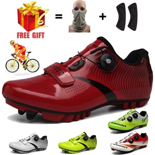 Mens Flat Road Racing Cycling Shoes Women Man Spin Self-Locking Bicycle Shoesmale Sapatilha Ciclismo Mtb Platform Bike Shoes