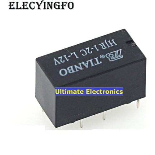 10pcs HJR1-2C-L-12V HJR1-2CL-12V 2A 8feet Relays