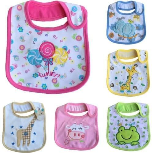 10 Pcs /LOT !sales Cotton Baby Bibs Waterproof Infant Bibs(send By Boys' or Girls')