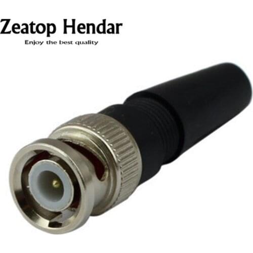 10PCS RG59 BNC male Plug pin Solderless Straight Angle Connector for CCTV Camera