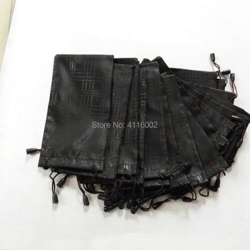 1000 pcs/lot Glasses Case Soft Waterproof Plaid Solid Cloth Sunglasses Bag Glasses Pouch Black Color