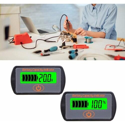 12V LCD Battery Capacity Voltmeter Tester Indicator Car Lead-acid Lithium Test Tools