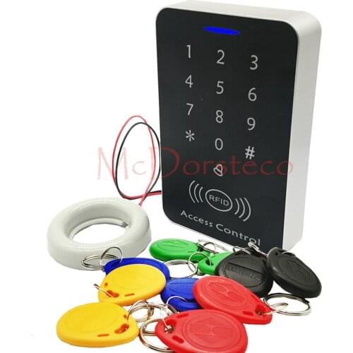 125khz RFID Proximity Card Access Control System Keypad Access Controller In& Out Door Opener Master Controller with Antenna