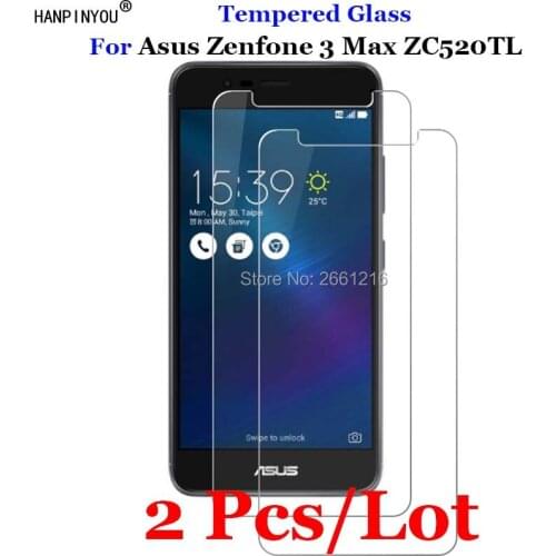2 Pcs/Lot For Asus Zenfone 3 Max Tempered Glass 9H 2.5D Premium Screen Protector Film For Asus Zenfone 3 Max ZC520TL 5.2"