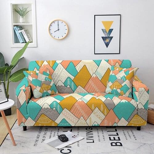 Abstract Mountain Stretch Sofa Slipcover Elastic Sofa Covers for Living Room funda sofa Chair Couch Cover Home Decor 1-4 seat