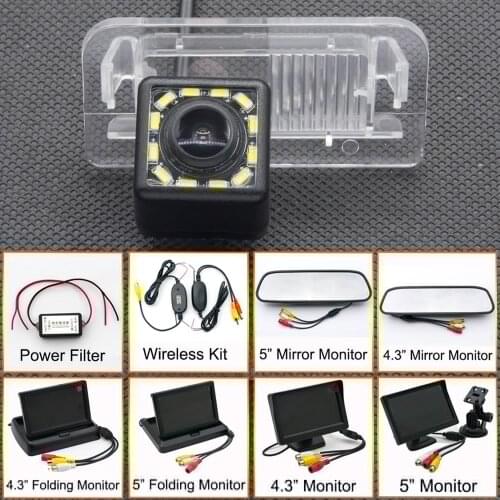 12LED Car Backup Rear View Camera Parking Monitor For Mercedes Benz MB B R Class B180 B200 B220 R350 R500 ML350 W203 W211 W209