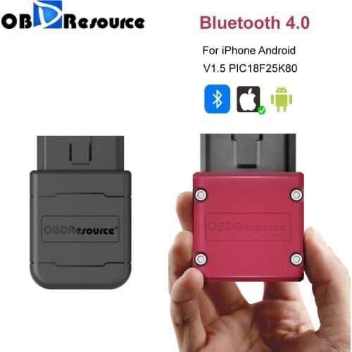 Bluetooth 4.0 V1.5 PIC18F25K80 For iPhone Android Faslink Automotive Code Reader OBD2 Scanner Car Diagnostic PK iCar2 ELM327
