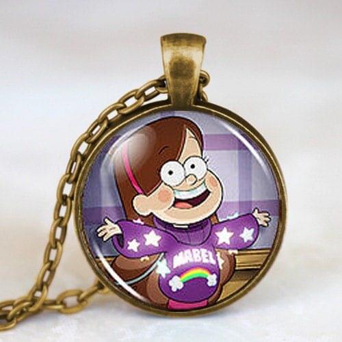 2017 cartoon Mabel BILL CIPHER WHEEL Steampunk Mabel Pines Pendant Necklace 1pcs/lot chain mens new chain fob vintage lady