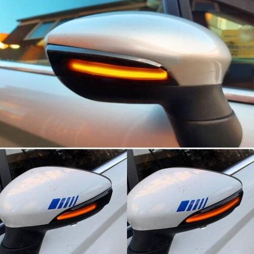 Dynamic LED Turn Signal Light Flowing Side Wing Rearview Mirror Blinker Indicator For Ford Fiesta Mk7 2008-2017 For Ford B-Max
