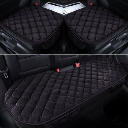 Breathable Car Seat Cover Winter Car Front & Rear Seat Cushion Non-slip Short Fluffy Chair Auto Seat Cushion Protective Mat Pad