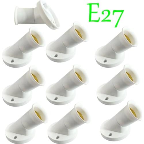 E27 Socket Socket 45Degree Tilt Screw Bulb Base Wall Socket Adapter Converter Garden Lamp Holder AC 250V 6A Lighting Accessories
