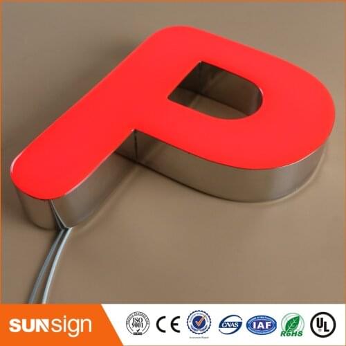 Elegant Resin Alphabet Letters for Outdoor LED back Illuminated neon Signs