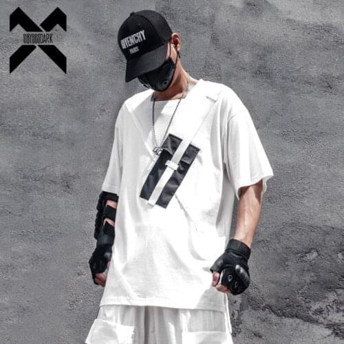 11 BYBBS DARK Hip Hop Patchwork T-Shirt Men 2021 Summer Patch Pockets Streetwear Functional Tshirts Cotton Tops Techwear WB195