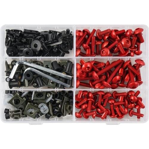 NICECNC 224 Pcs Fairing Bolt Kit Fastener Clips Bodywork Screws For Honda CBR600 F F2 F3 F4 F4i CBR 600RR 900RR 929RR 954RR RC51