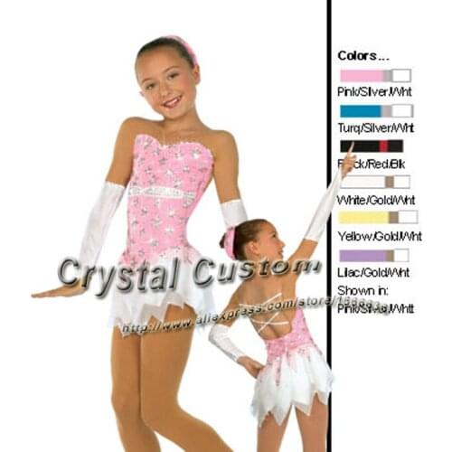 Beautiful Girls Ice Skating Dresses With Spandex Graceful New Brand Figure Skating Competition Dress Custom DR2677