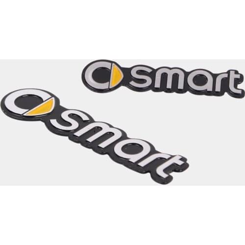 For Smart Fortwo Forfour 453 451 450 Crossblade City Cabrio City-Coupe Roadster Smart Logo Sticker 3D Car Styling Metal Sticker