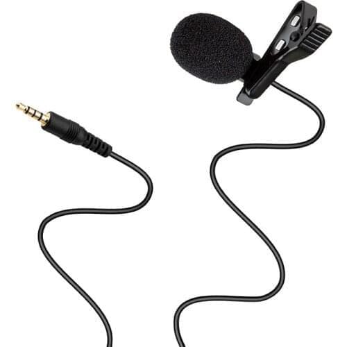30Pcs/Lot Lavalier Microphone Professional 3.5mm Wired Microfone Lapel Clip Recording Mic 1.5m Mini Microfon for Mobile Phone