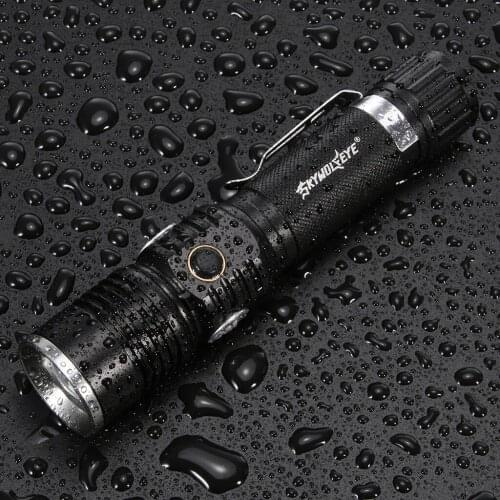 Mini Flashlights Household Portable Waterproof Flashlight Usb Flashlight 5 Modes Strong Light + Purple Light + Red Light Torches