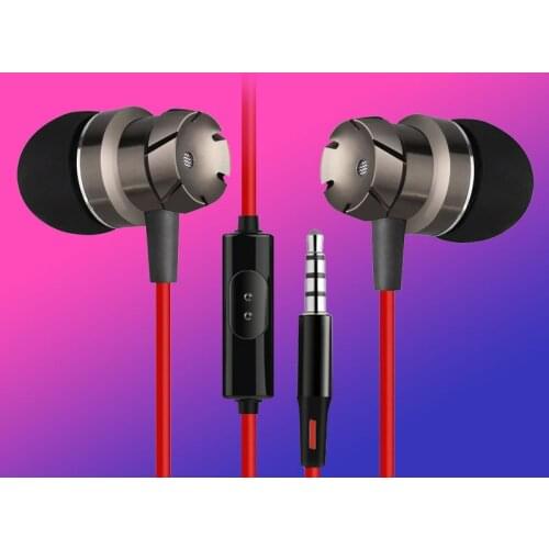 Mobile Wired Headphones 3.5mm Sports Earbuds with Microphone Bass Phone Earphones Stereo Headset for Xiaomi Redmi iPhone