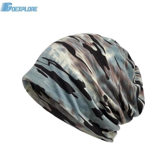 Goexplore Autumn hat female cotton skullies Mask Outdoor hiking travel Cycling Cap scarf warm Windproof Sport Camouflage Hat Men