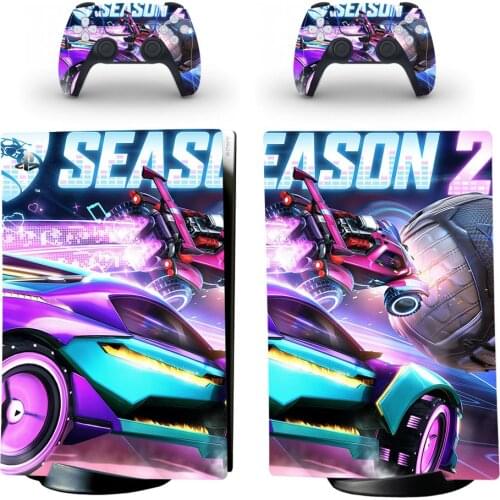 Rocket League PS5 Digital Edition Skin Sticker Decal Cover for PlayStation 5 Console and 2 Controllers PS5 Skin Sticker Vinyl