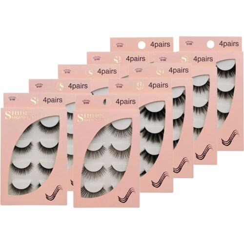 Mink lashes 3/4 pairs false lashes natural fluffy dramatic 3D mink eyelashes cilio mink eye lash for maquiagem makeup faux cils