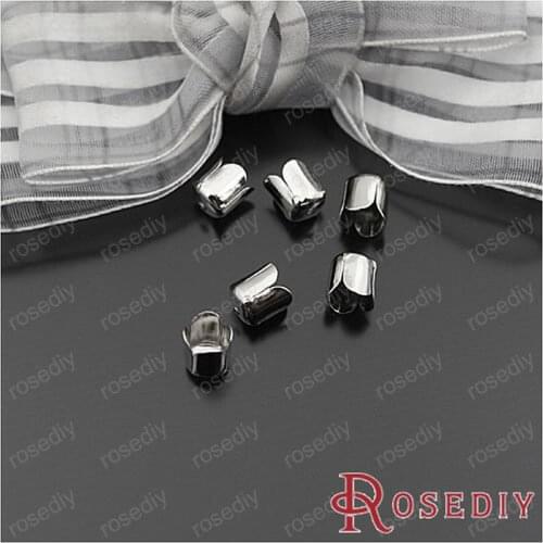 Wholesale 7*6mm Imitation Rhodium / Antique Bronze Iron Tassel Wire Caps Diy Jewelry Findings Accessories 200 pieces(JM4601)