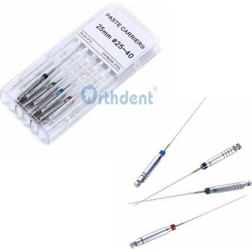 Orthdent 1 Pack Dental Rotary Paste Carriers Stainless Steel Engine #25-#40 21/25 Mm Root Canal File