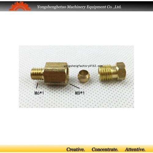 Straight adapter lubrication connector fitting coupling joint 4mm tube fitting M6*1 male thread M8*1 female thread PD-406