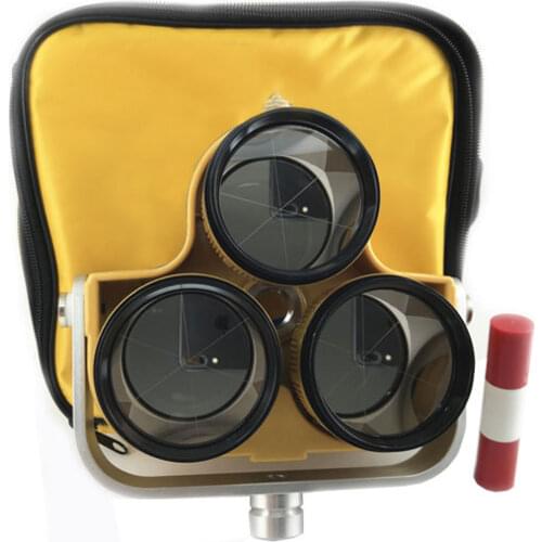 Brand New Triple Prism for sokkia topcon trimble nikon total stations offset 0mm /-30mm all metal holder accept screw-in prism