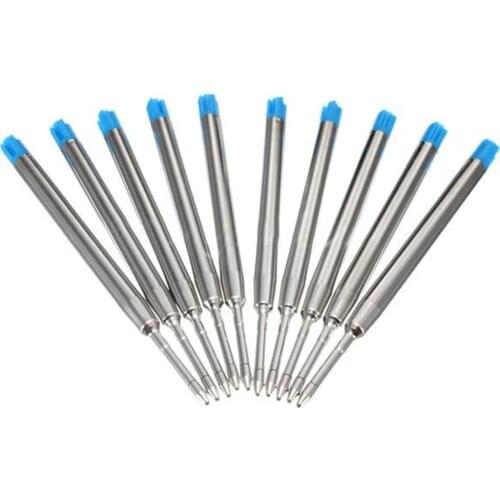 10pc/set Pen Refill Rod Cartridge For Ballpoint Pen Refill Color Recharge Optional Core Ink Student Black Blue Gift D3G0