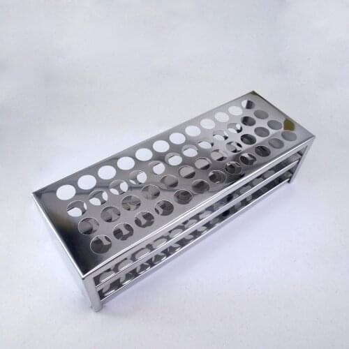 16mm Diam x 48 Holes Stainless Steel Test Tube Rack Holder Storage Lab Stand