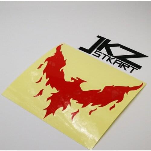 JKZ STKART Vinyl Die Cut Car Sticker Decals Phoenix Burning 12 x 12 cm for Motor Bike Laptop Helmet Decorated Stickers