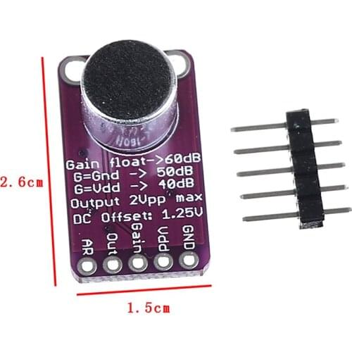 1pc MAX9814 Microphone AGC Amplifier Board Module Auto Gain Control For Arduino Programmable Attack And Release Ratio Low SD&HI