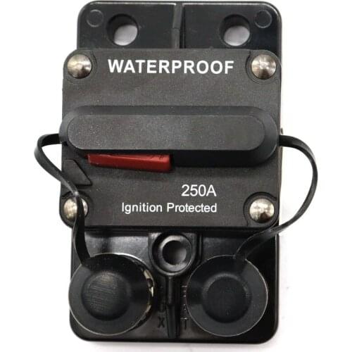 1Pc DC12V 250A AMP Circuit Breaker Fuse Manual reset Car Boat Auto Waterproof Fuse Box Fuse Car Fusibles Amplificador 250am fuse