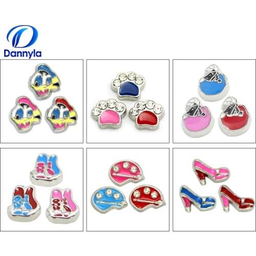 10pcs/lot Wholesale Mini Mix Style Floating Charms Fit Glass Floating Locket LSFC018-501
