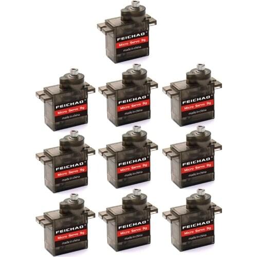 10PCS Mini SG90 9g Micro Servo for RC Helicopter Airplane Car Boat MG90S Metal/SG90 Plastic Gear Micro Servo Optional