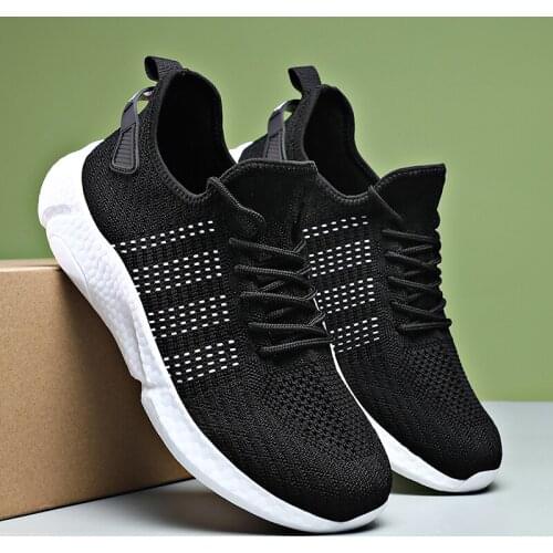 2021 Super Breathable Lightweight Soft Running Shoes Fashion Mens Casual Sneakers Plus Size 46