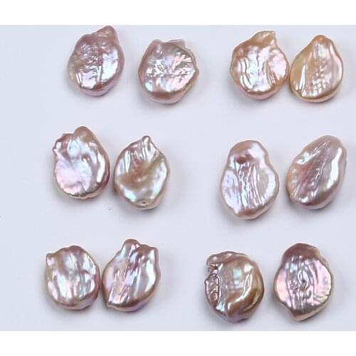 16-17mm Colourful Coin Shape Reborn pearl Wholesale Paired loose freshwater pearl Beads