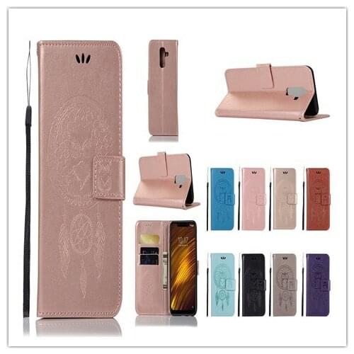 Pocophone F1 Poco F 1 Case For Xiaomi Poco F1 Flip Case owl PU Leather Cover Case For Xiaomi Pocophone F1 F 1 Global Version