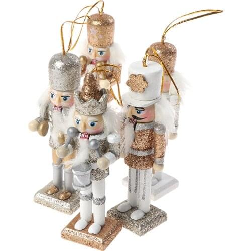 Wooden Nutcracker Solider Figure Model Puppet Doll Handcraft For Children Gifts Christmas Home Office Decor Display 1pc 10/12cm
