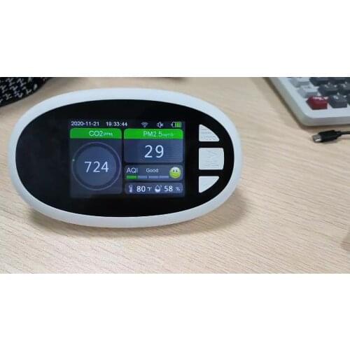 CO2 PM2.5 Air quality detector h2s detector air measurement device exhaust gas analyzer for car CO2 measure oxygen measure devic